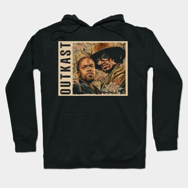 Southern Hip Hop Legends Timeless Images of Outkast Hoodie by Hayes Anita Blanchard